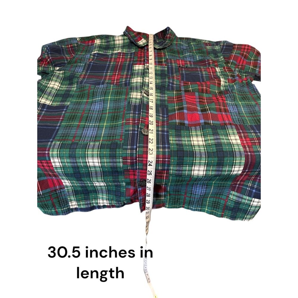 Polo Ralph Lauren Mens Plaid Button-Up Shirt M 100% Cotton Red/Green/White - Picture 8 of 8